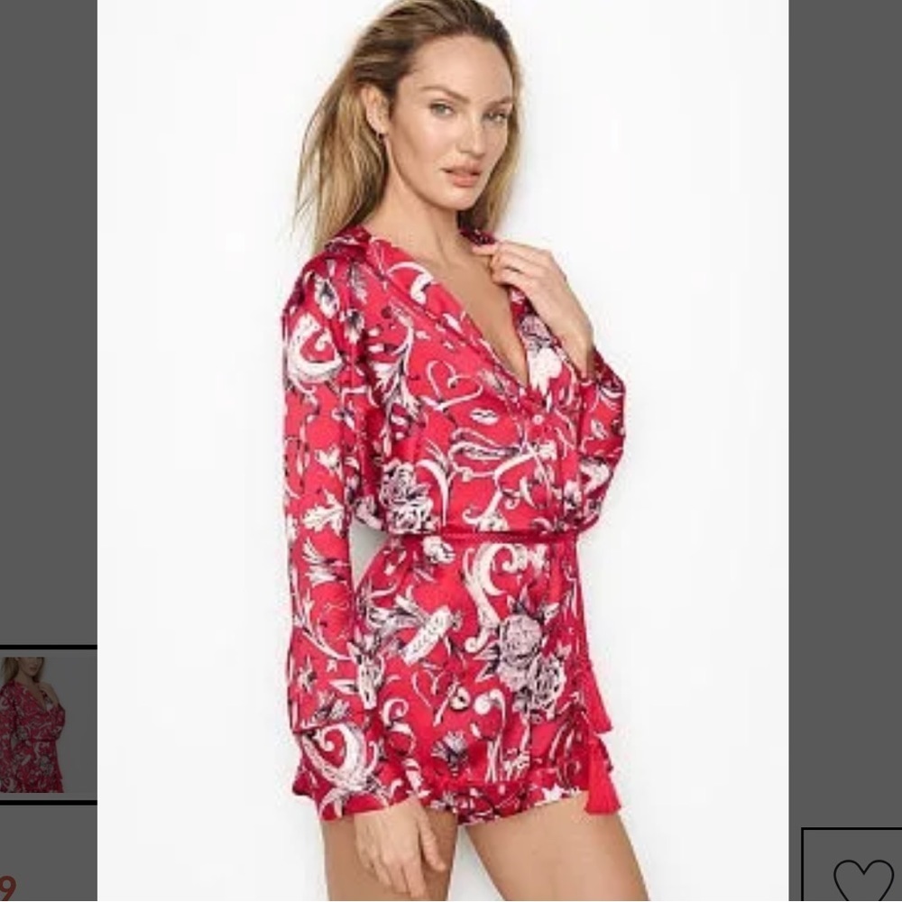 VICTORIAS SECRET satin tassel romper